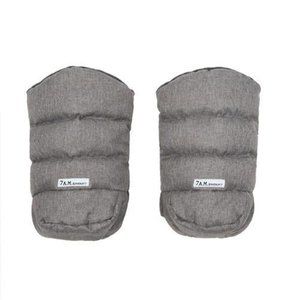 Gray Insulated Quilted Mittens by